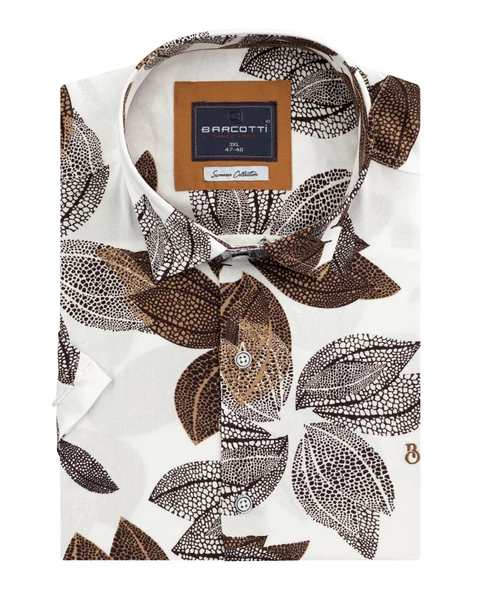 Erkek Büyük Beden 118-191 Kilo Arası İçin Uygun Kısa Kollu Cepsiz Viscon Gömlek - 3