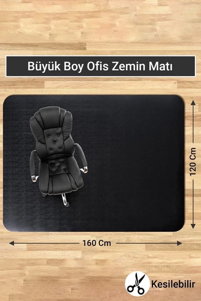 Valerine Life Ofis Zemin Matı Ofis, Oyuncu Koltuğu, Bilgisayar Masası Zemini için Kaymaz Koruyucu Paspas 120x160cm - Resim 2