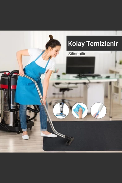 Valerine Life Ofis Zemin Matı Ofis, Oyuncu Koltuğu, Bilgisayar Masası Zemini için Kaymaz Koruyucu Paspas 120x160cm - Resim 4