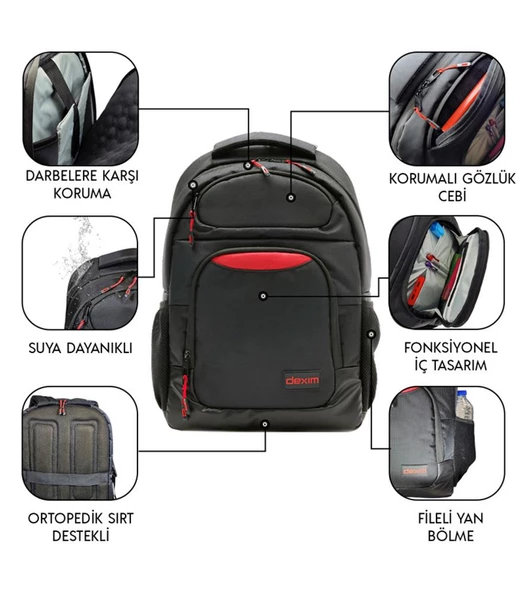 Dexim Premium 17," Notebook Sırt Çantası - DXBP40 ürün görseli 1
