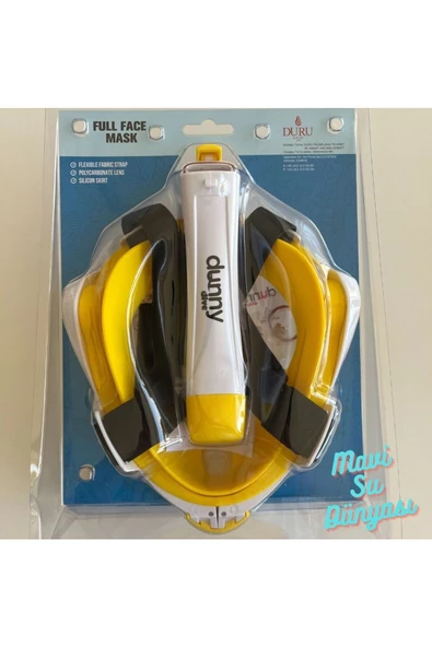 Full Face Maske Şnorkel Set Takımı Sarı Renk L/XL - 2