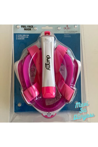 Full Face Maske Şnorkel Set Takımı Pembe Renk L/XL - 2