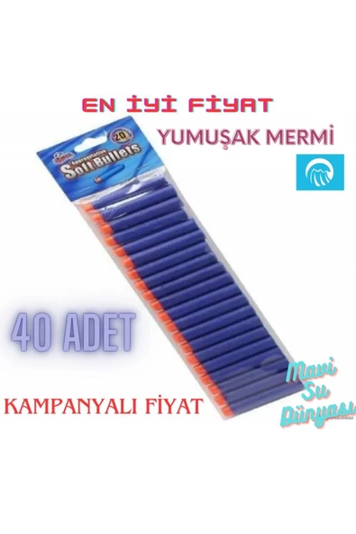 Yumuşak Sünger Mermi 40 lı