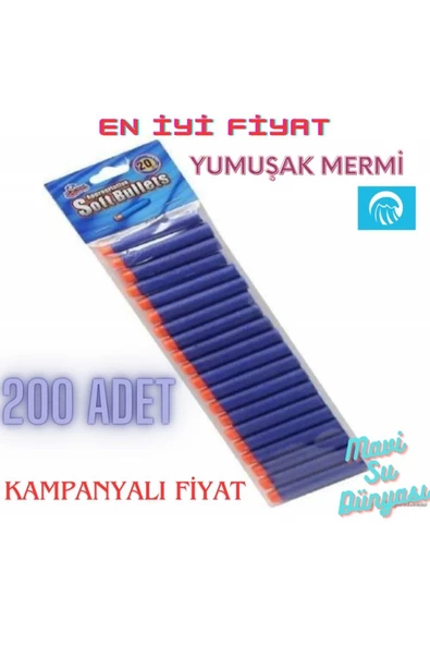 Yumuşak Sünger Mermi 200 lü