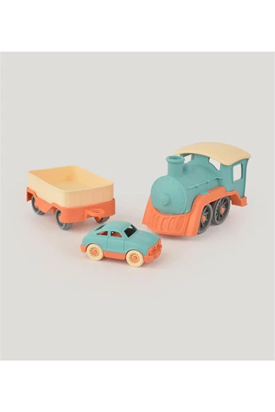 Araba Taşıyan Yük Tren Seti LC - Mavi Su Dünyası - 2