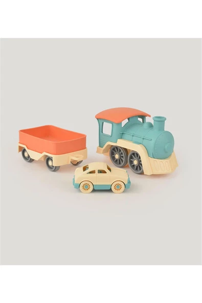 Araba Taşıyan Yük Tren Seti LC - Mavi Su Dünyası - 4