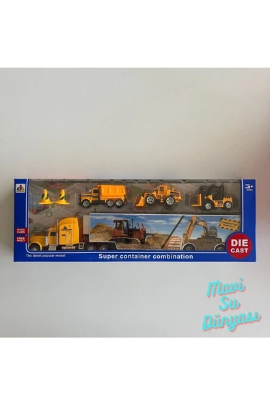 Metal Kutulu Sarı Tır Seti - Mavi Su Dünyası ürün görseli