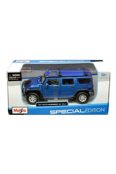 2003 Model Hummer H2 Suv 1:27 Ölçekli - Mavi Su Dünyası