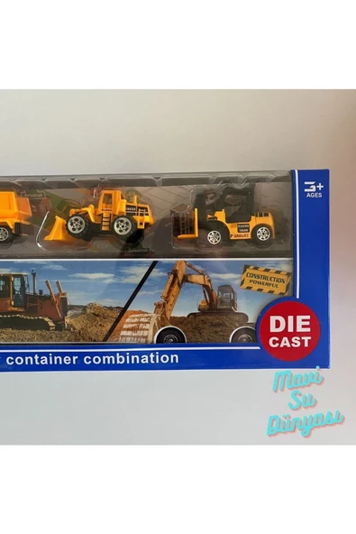 Metal Kutulu Sarı Tır Seti - Mavi Su Dünyası - Resim 3