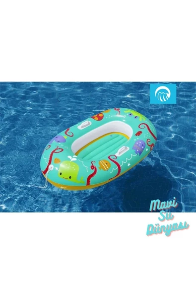 Çocuk Botu Balık Desenli Renkli 119 Cm x 79 Cm Float Bot - Mavi Su Dünyası