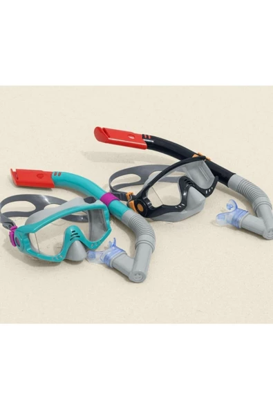 Çocuk Şnorkel Set Spark Wave Siyah Renk 7 ile 14 Yaş Arası