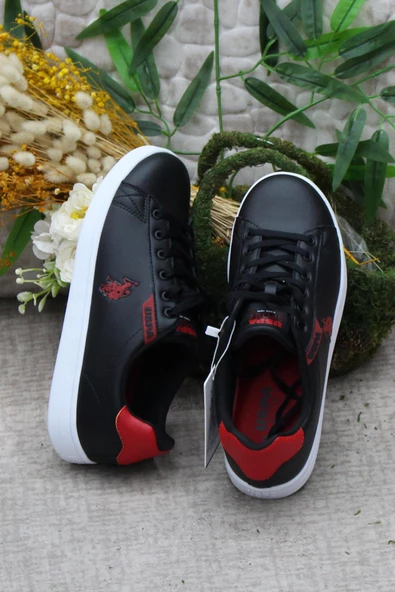U.S. Polo Assn. Costa Siyah Kırmızı Orijinal Ürün Sneaker Erkek Ayakkabı - 6