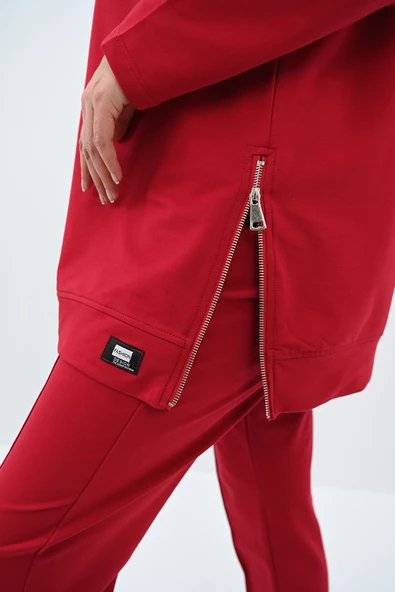 Kadın Büyük Beden Fermuar Detaylı Eşofman Takımı 8090-25 - 10