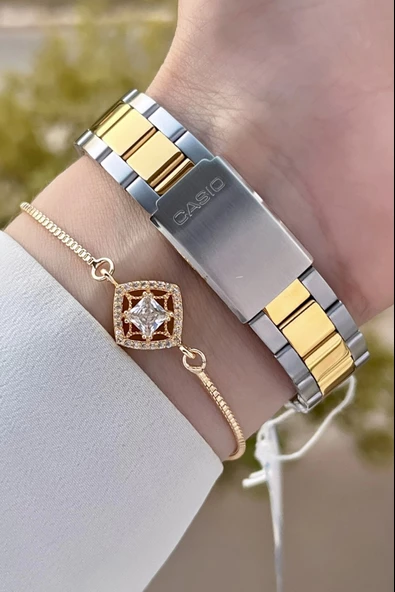 Casio CSISTE80 Gold Gümüş Renk Hediye Paketli Kadın Kol Saati - Resim 5