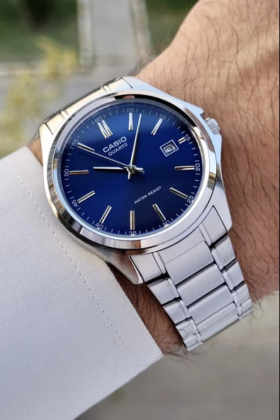 Casio Csıste78 Kadranı Lacivert Kordonu Gümüş Renk Hediye Paketli Erkek Kol Saati ürün görseli 1
