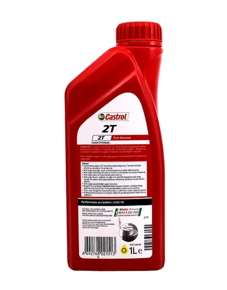 Castrol 2T 1 Lt 2 Zamanlı Mineral Bazlı Motosiklet Yağı - 2
