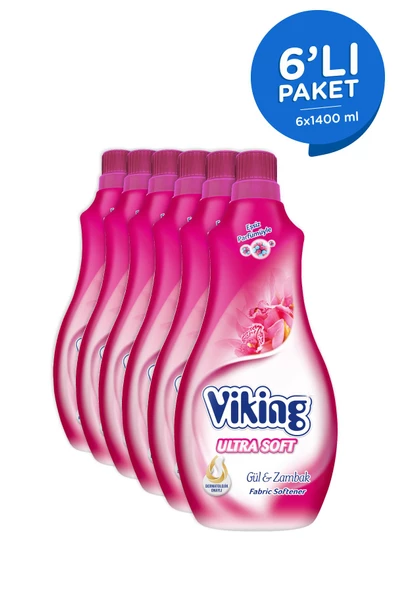 Viking Yumuşatıcı Soft Gül&Zambak 1400 ml 6 Adet