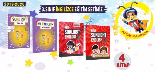 Atom Karınca 3. Sınıf İngilizce Eğitim Seti 4 Kitap