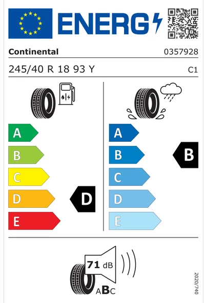 Continental SportContact 3 245/40R18 93Y MO FR Yaz Lastiği - 2024 - 7