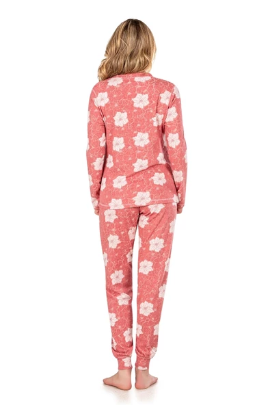 Jiber 3919 Desenli Uzun Kol Kadın  Pijama Takımı - 2