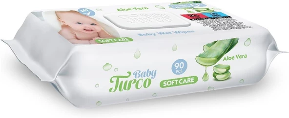 Baby Turco Aloe Veralı Kapaklı Soft Islak Mendil 90 Lı