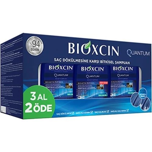 Bioxcin 3 Al 2 Öde 3 x 300 ml Quantum Şampuan Yağlı Saçlar İçin - 1