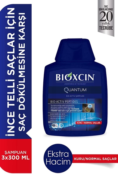 Bioxcin Kuru / Normal Saçlar İçin Quantum Şampuan 3 Al 2 Öde 3 x 300 ml - 2