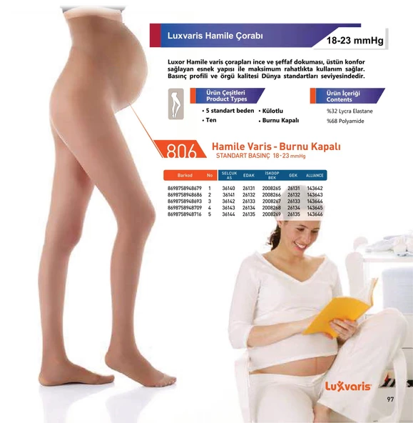 Luxor Hamile Varis Çorabı 18-23 Mmhg (806/2) - 3