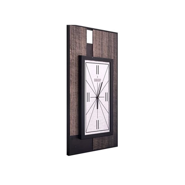 Duvar Saati Dikdörtgen Kahve - Resim 2