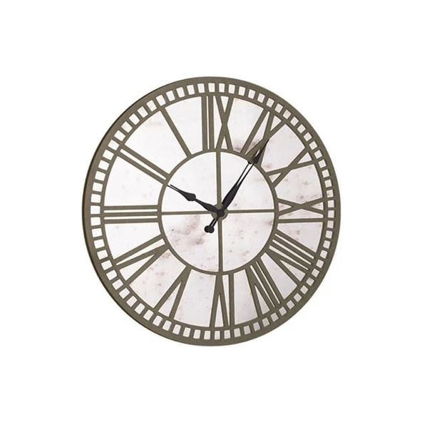 Duvar Saati Gümüş Çarksız ürün görseli