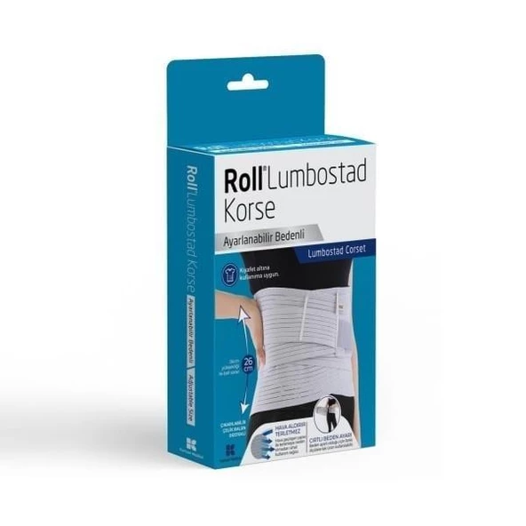 Roll Lumbostad Çelik Balen Destekli Korse( Ayarlanabilir Bedenli )