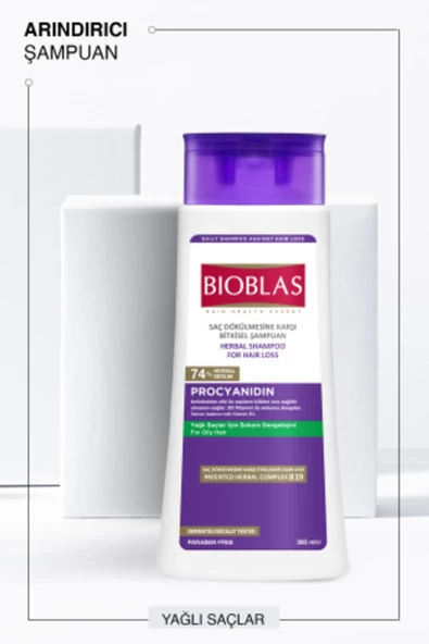 Bioblas Procyanıdin Yağlı Saçlar İçin Sebum Dengeleyici Şampuan 360 Ml - 2