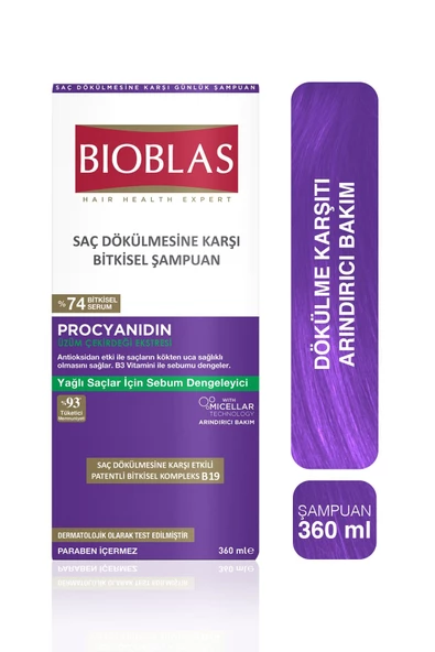 Bioblas Procyanıdin Yağlı Saçlar İçin Sebum Dengeleyici Şampuan 360 Ml