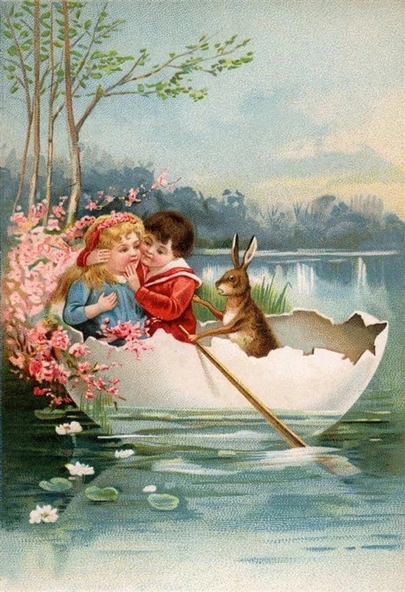 Kayıkçı Tavşan - Kanvas Tablo - Resim 2