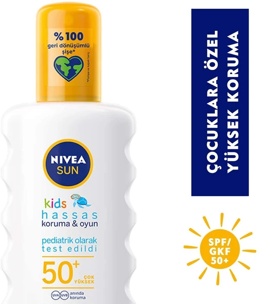 Nivea Sun Babies & Kids Hasas Koruma 5 in 1 Arada SPF 50+ Sprey 200 ml - 2