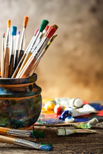 Boya Fırçaları - Kanvas Tablo - Resim 2