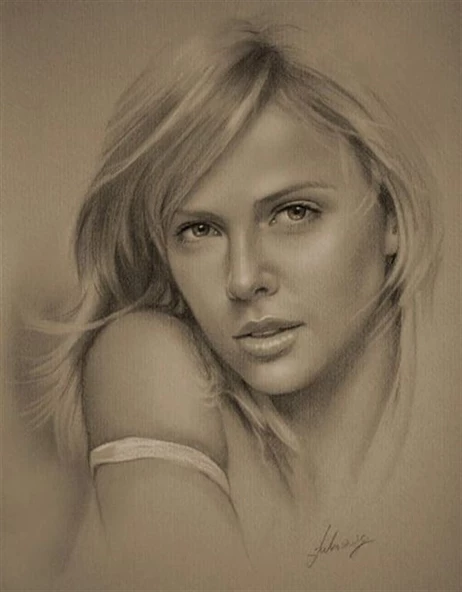 Charlize Theron - Kanvas Tablo - Resim 2