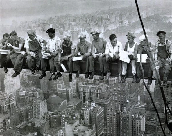 Gökdelen İşçileri - Kanvas Tablo - Resim 2