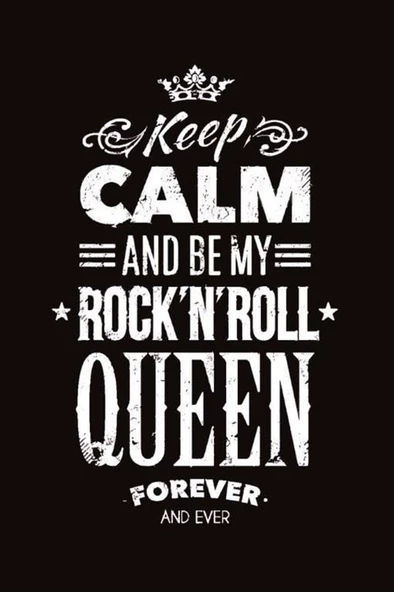 Keep Calm And Be My Queen - Kanvas Tablo