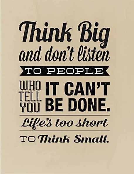 Büyük Düşün - Kanvas Tablo ürün görseli