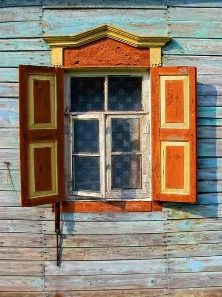 Ahşap Pencere - Kanvas Tablo ürün görseli