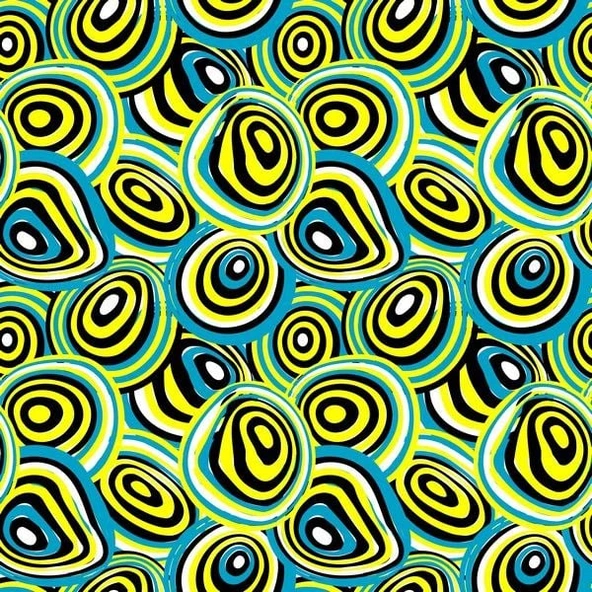 Soyut Mavi Boncuk - Kanvas Tablo ürün görseli