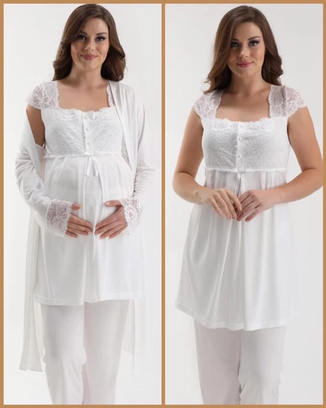 ELİT 3200 HAMİLE LOHUSA 2021 YENİ SEZON SADE VE ŞIK 3 LÜ LOHUSA - 3