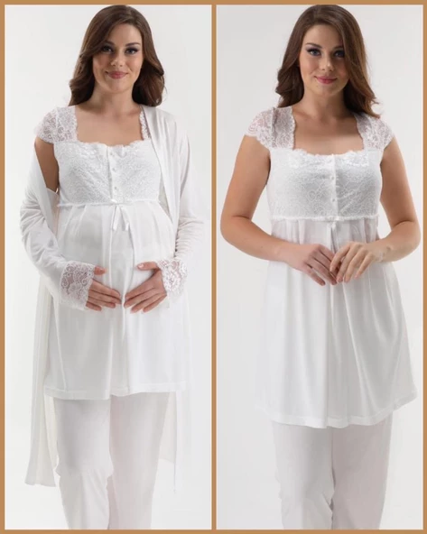 ELİT 3200 HAMİLE LOHUSA 2021 YENİ SEZON SADE VE ŞIK 3 LÜ LOHUSA - 2