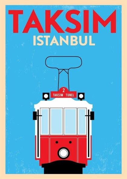 Kırmızı Tramvay - Kanvas Tablo ürün görseli