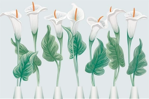 Zambaklar - Kanvas Tablo - Resim 2