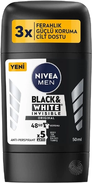 Nivea Stick 50 Ml Erkek - Black & White İnvisible Orginal