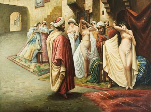 Cariye Pazarı - Kanvas Tablo - Resim 2