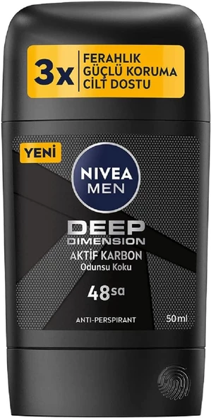 Nivea Stick 50 Ml Erkek - Deep Dimension Odunsu Koku