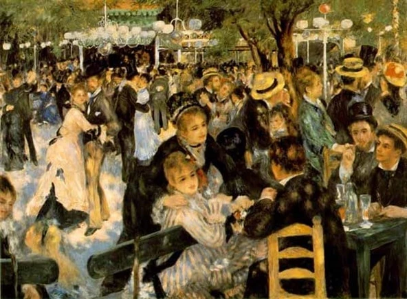 Le Moulin de la Galette'te Dans - Kanvas Tablo